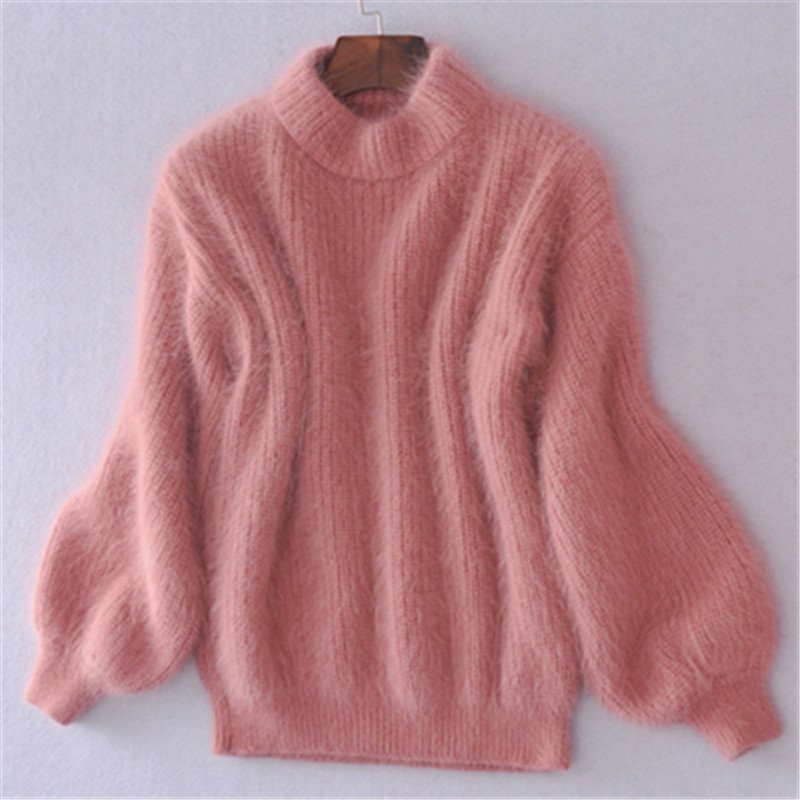 Cozy Ladies Pastel Crew Neck Winter Sweater - OutfitLondon