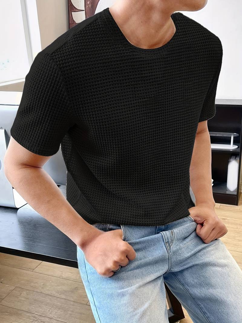 Classic Casual Crew Neck Tee Shirt