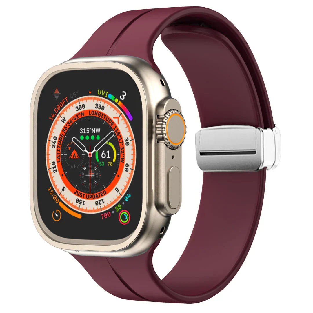 Thin Adjustable Apple Watch Strap With Secure Clasp