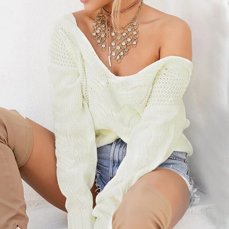 Women's Big Soft Long Sleeve Knit Sweater