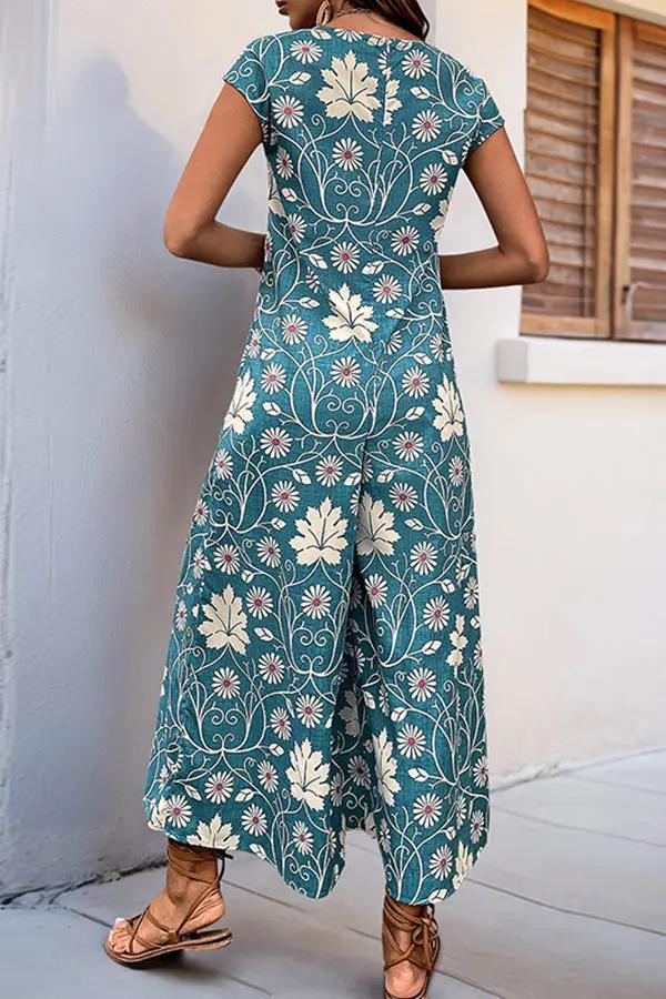 Classic Flower Pattern Comfortable Romper Suit