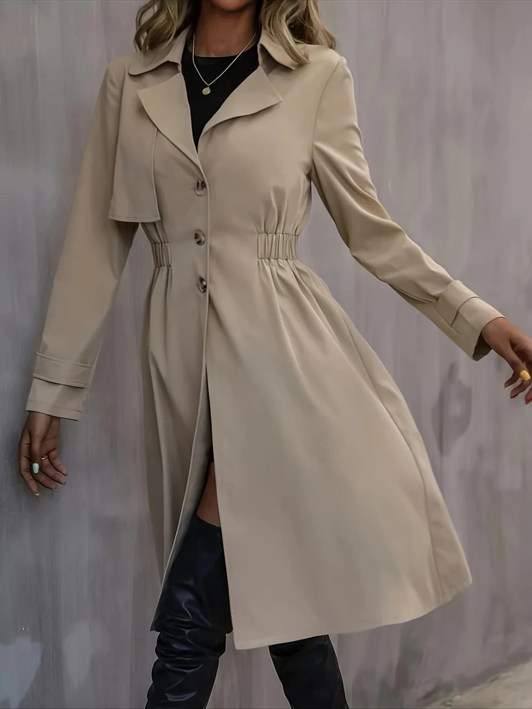 Timeless Waterproof Ladies Long Coat - OutfitLondon