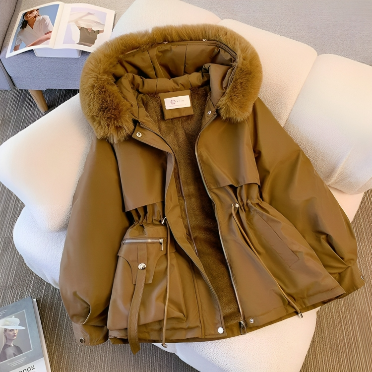 Comfortable Faux Down Women's Winter Parka Coat
