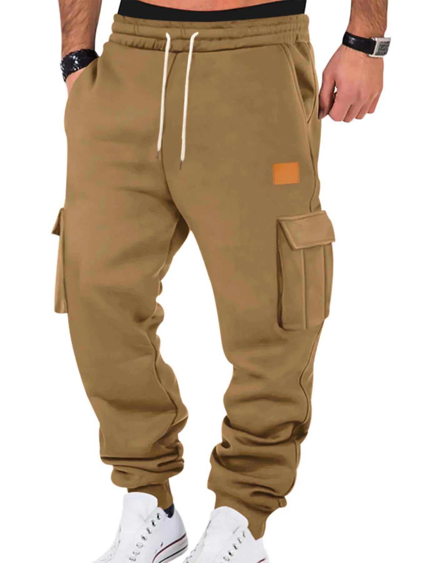 Comfortable Loose Fit Elastic Waist Jogger Pants For Men