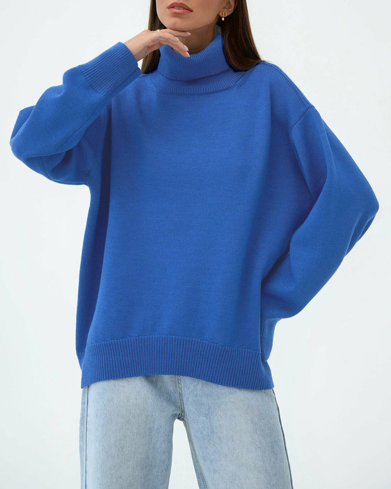 Ladies Warm Crew Neck Knit Sweater