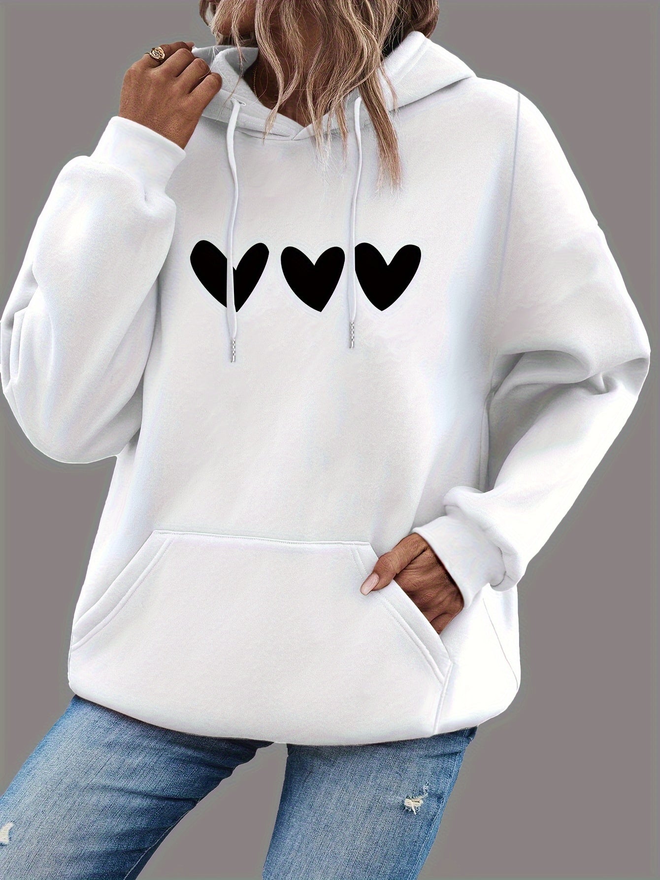 Soft Relaxed Fit Women's Hoodie with Cute Pocket Design