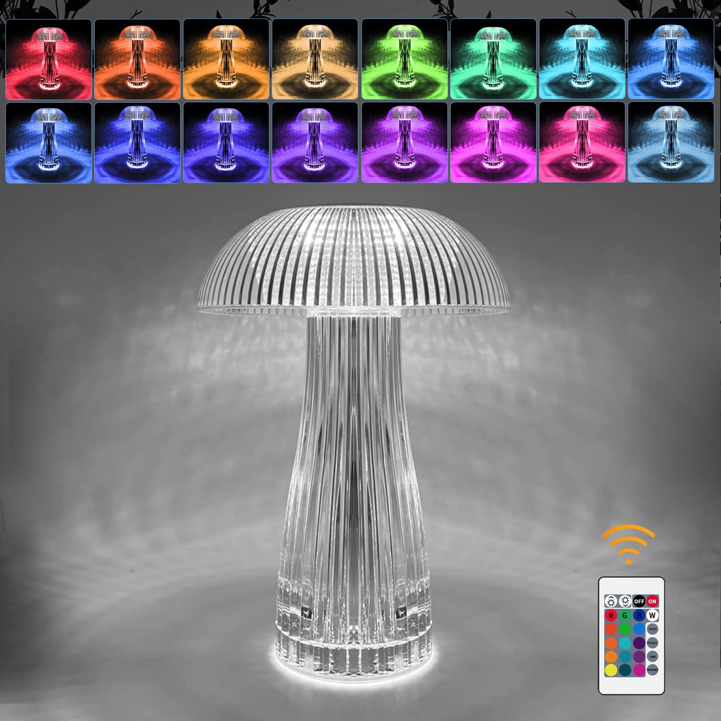 Rechargeable Crystal Jellyfish Table Lamp