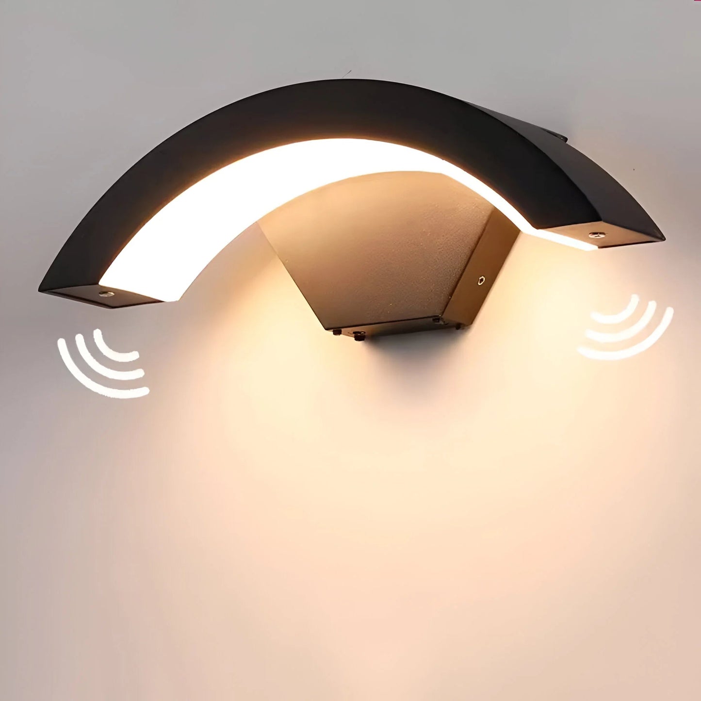 Classic Curved Glow LED Wall Light Outdoor Downlights Porch Wall Mounted Sconce