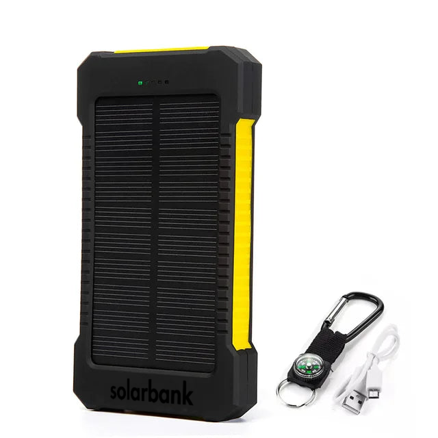 Compact 20000mAh Solar Power Bank Charger