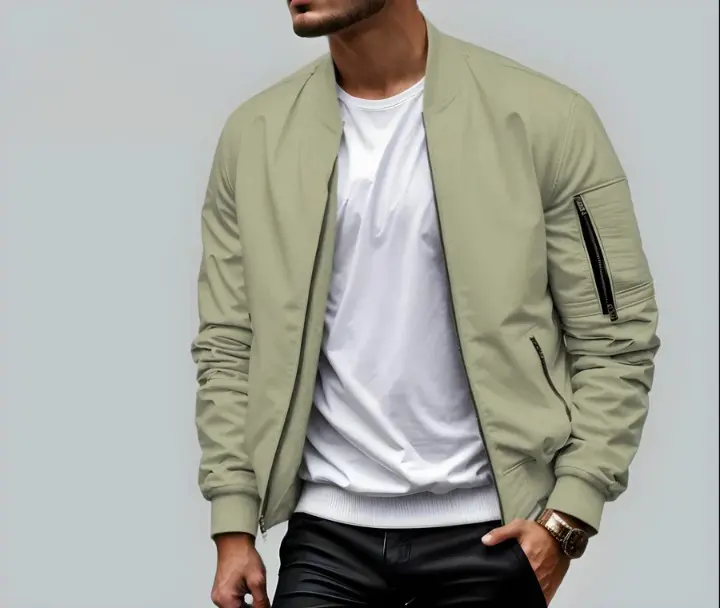 Slim Fit Mens Zipper Jacket Casual Wear
