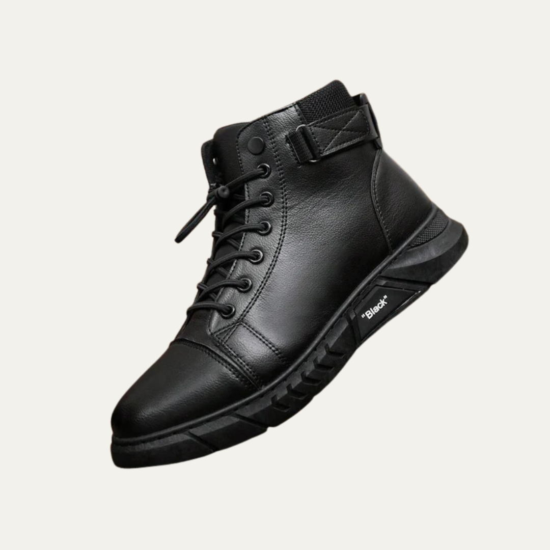 Tall Lace Up Strap Sneaker Boots for Men