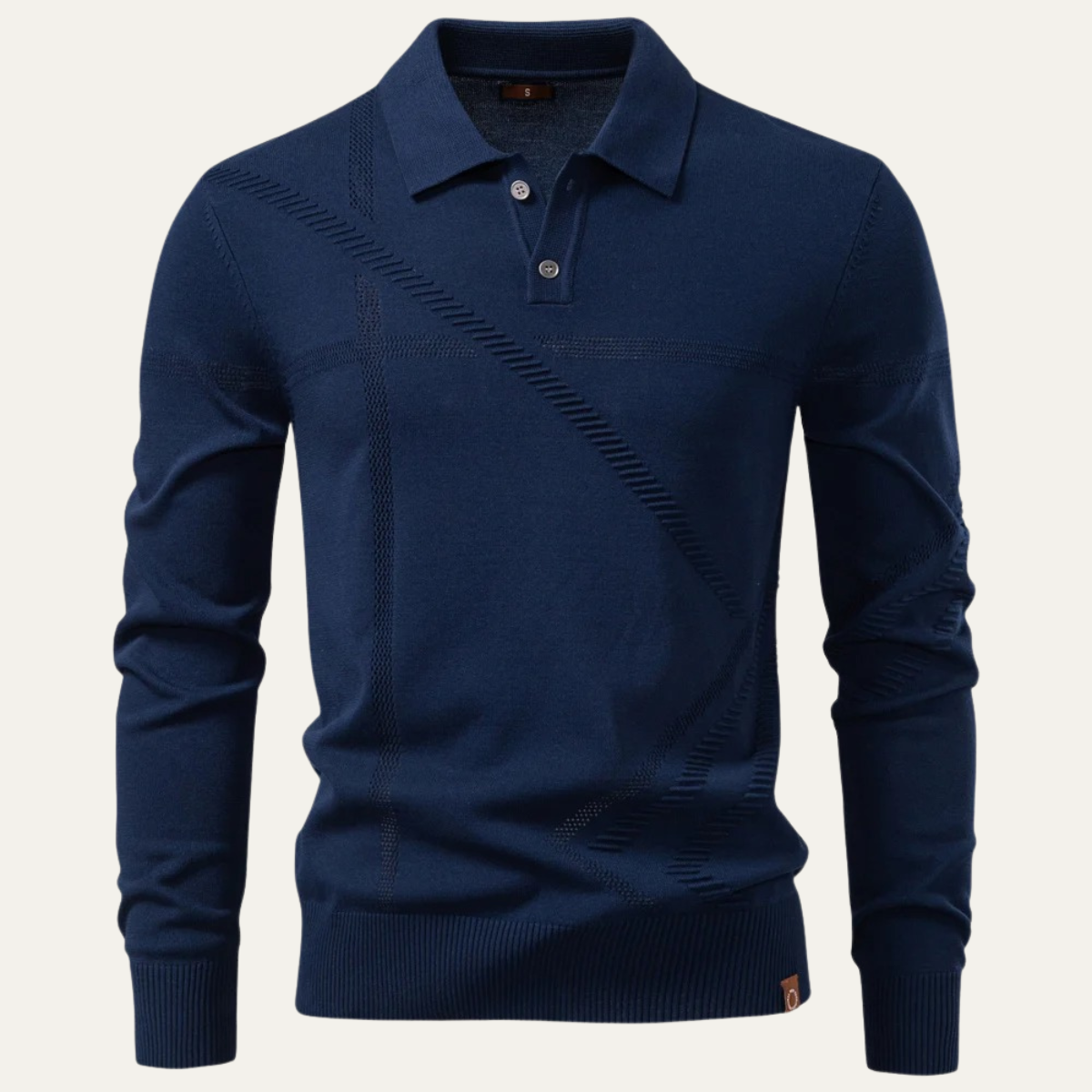 Slim Fit Men's Breathable Knit Polo Sweater