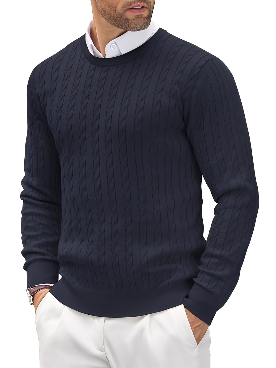 Classic Mens Cable Knit Sweater