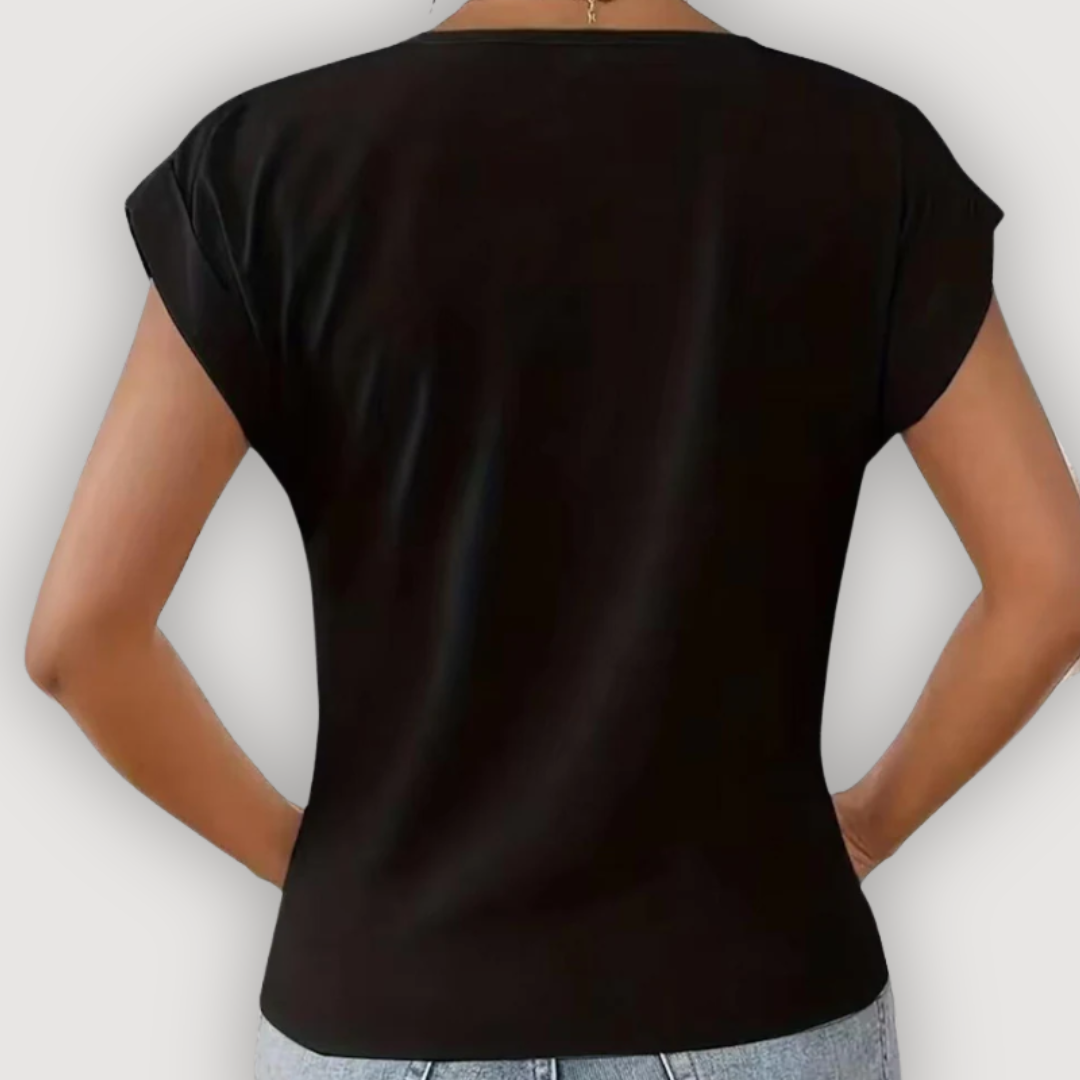 Elegant V Neck Feminine Blouse