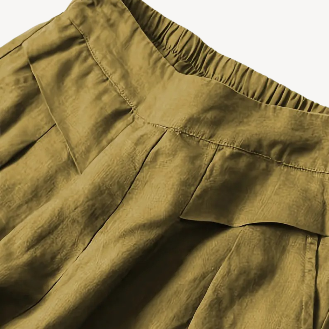 Loose Fit Linen Women's Pants