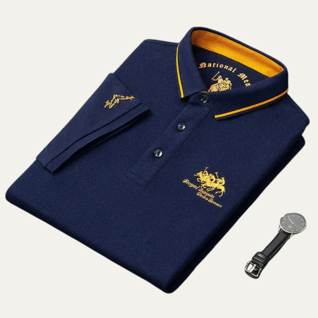 Sporty Polo Shirt for Men with Colorful Detailing