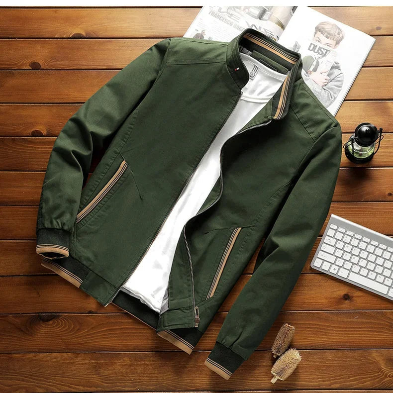 Casual Men's Classic Cotton Bomber Jacket