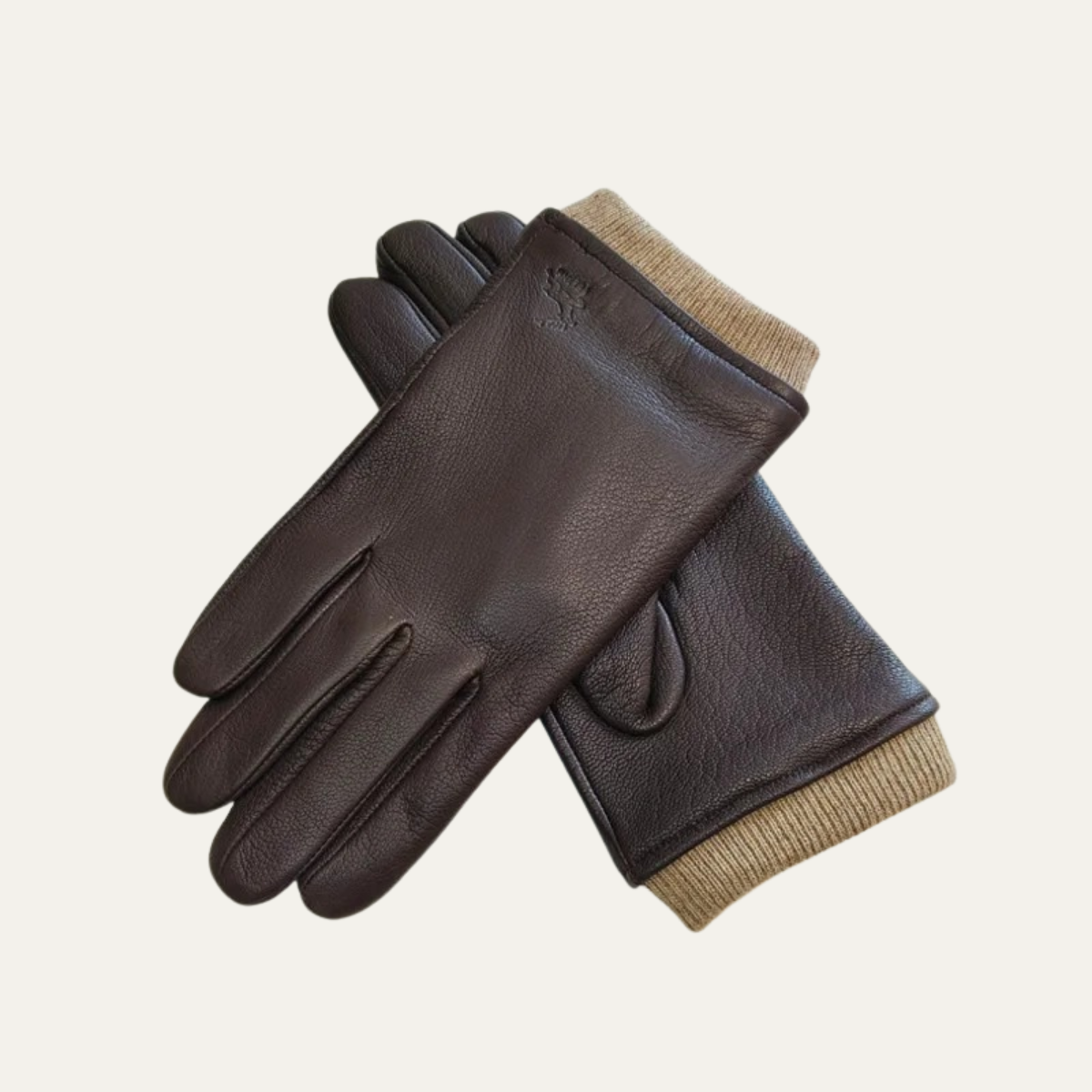 Insulated Men's Leather Winter Driving Gloves