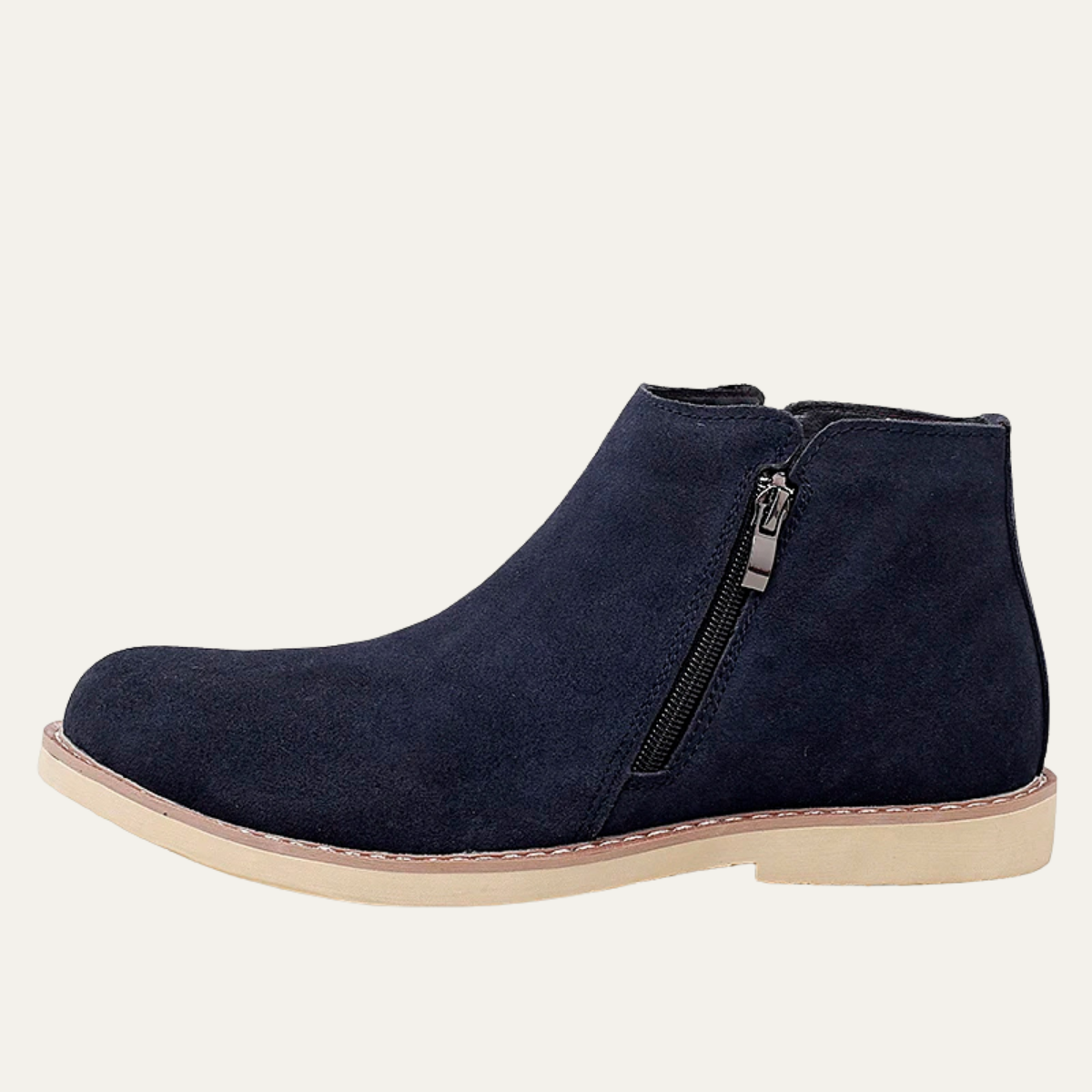 Classic Men's Suede Zipper Chelsea Boots