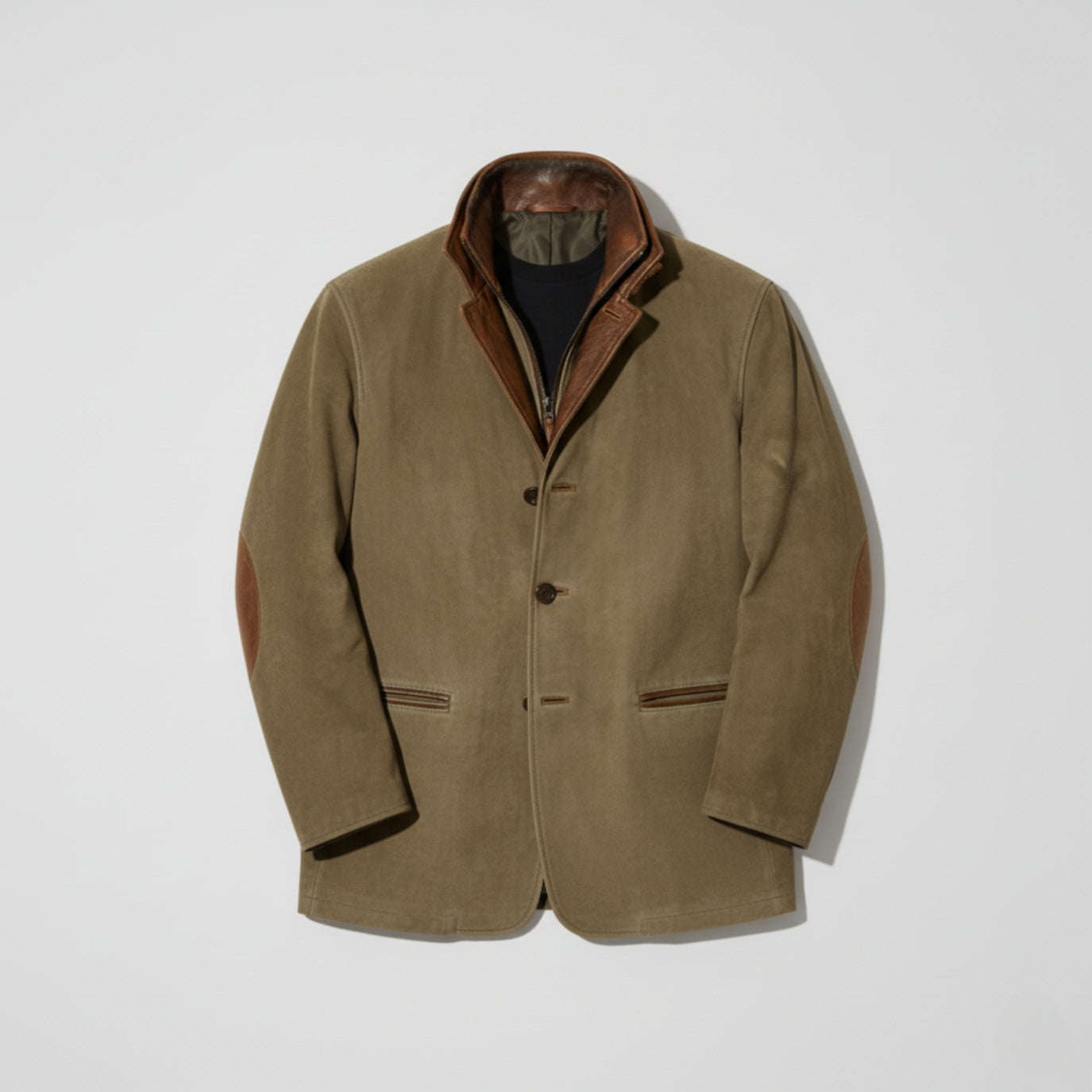 Men's Luxury Suede Leather Jacket Classic Fit