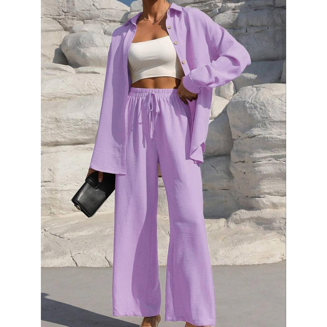 Soft Cotton Long Sleeve Top and Pant Set