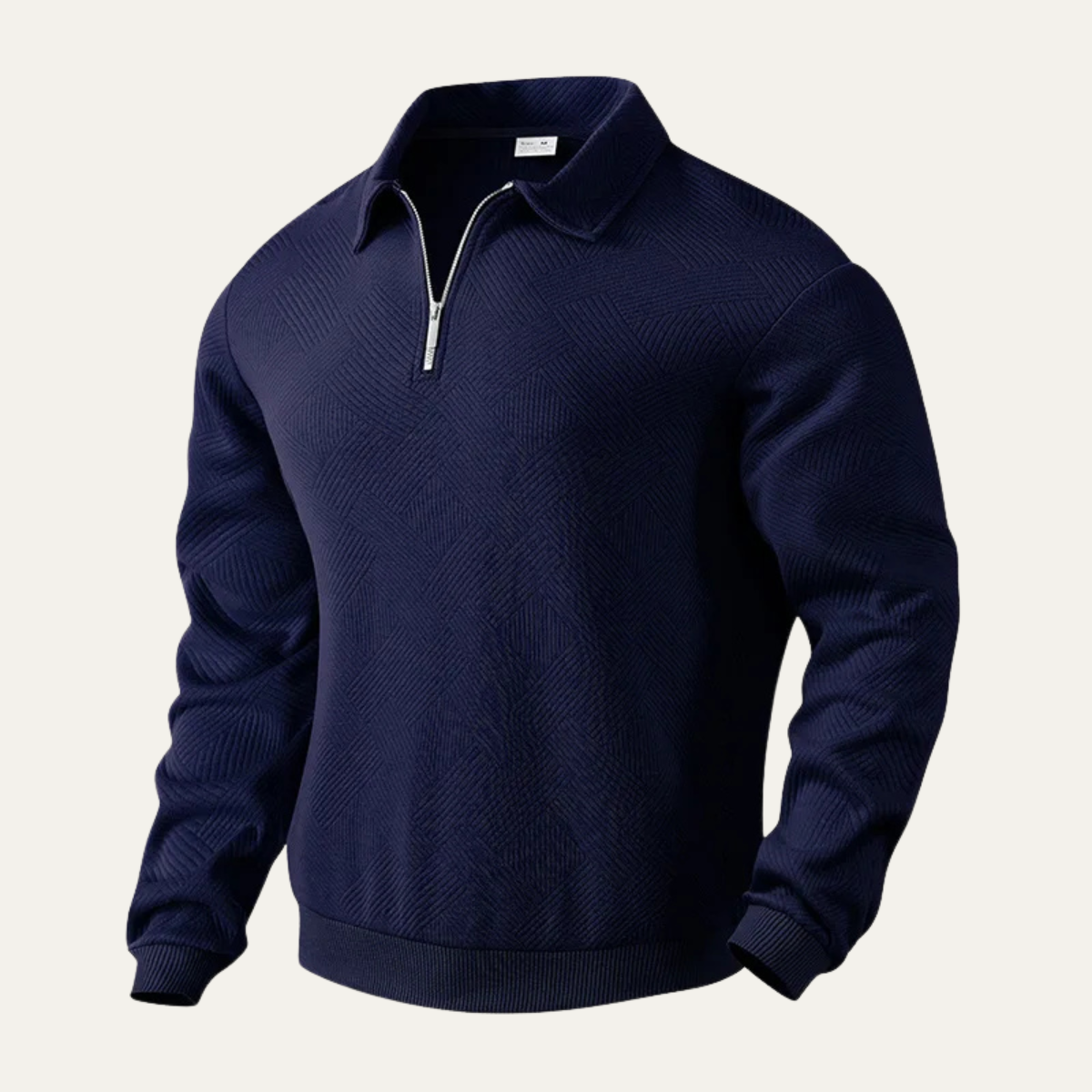 Slim Fit Men's Quarter Zip Fleece Jumper