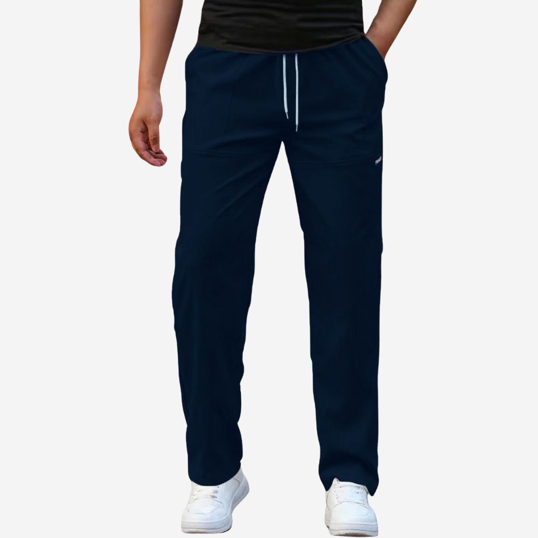 Men's Soft Elastic Jogger Pants with Relaxed Fit Design
