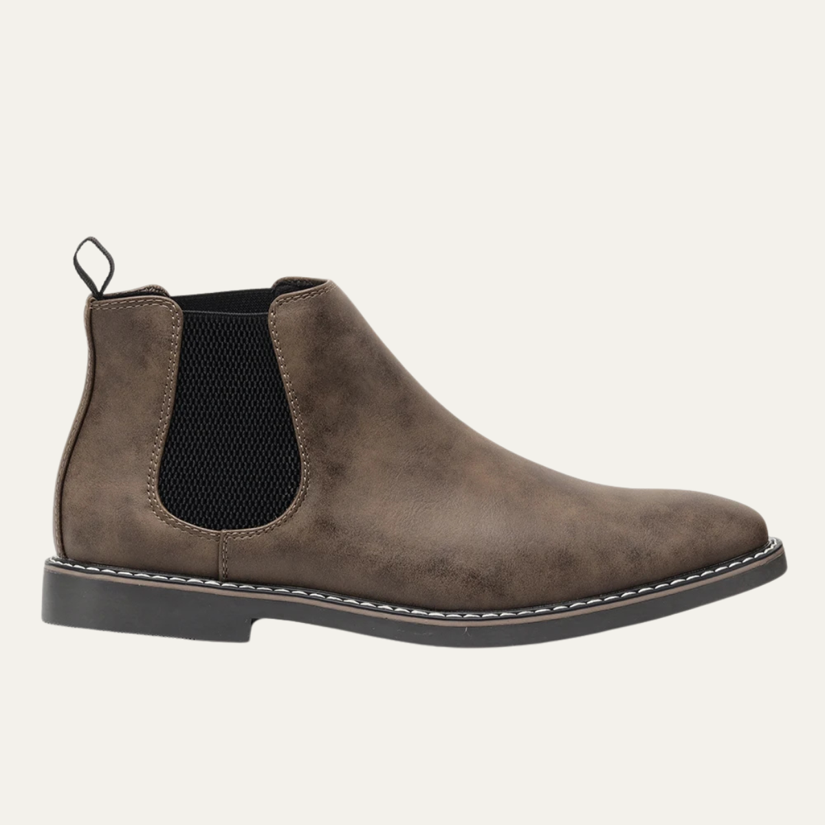 Stylish Men's Black Leather Chelsea Ankle Boots