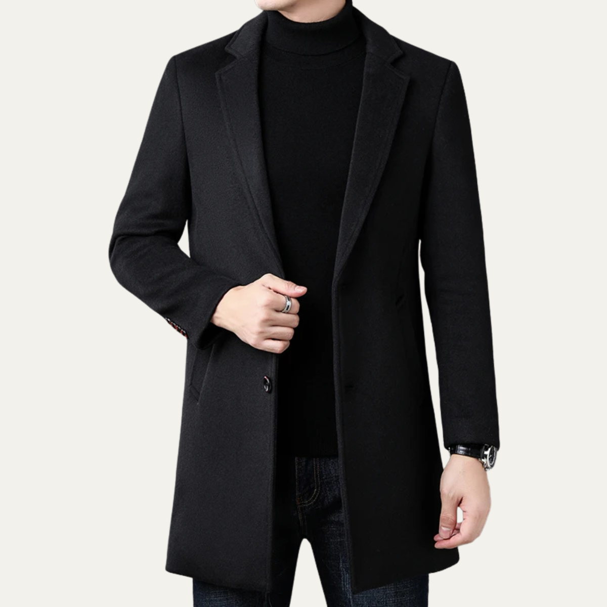 Classic Men's Wool Smart Coat
