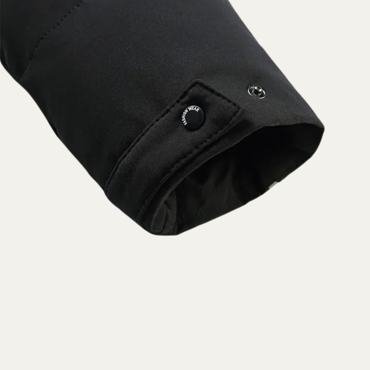 Warm Men's Black Parka Puffer Jacket with Hood