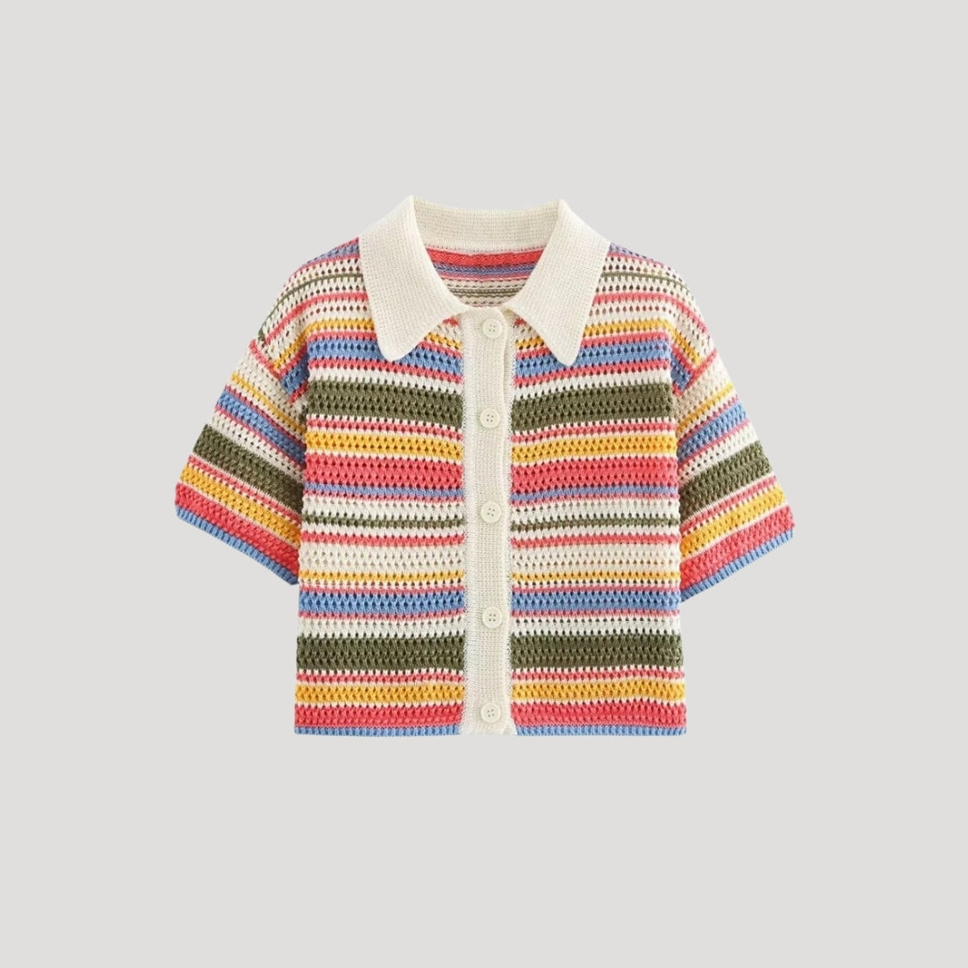 Vibrant Knit Open Front Cardigan Sweater - OutfitLondon