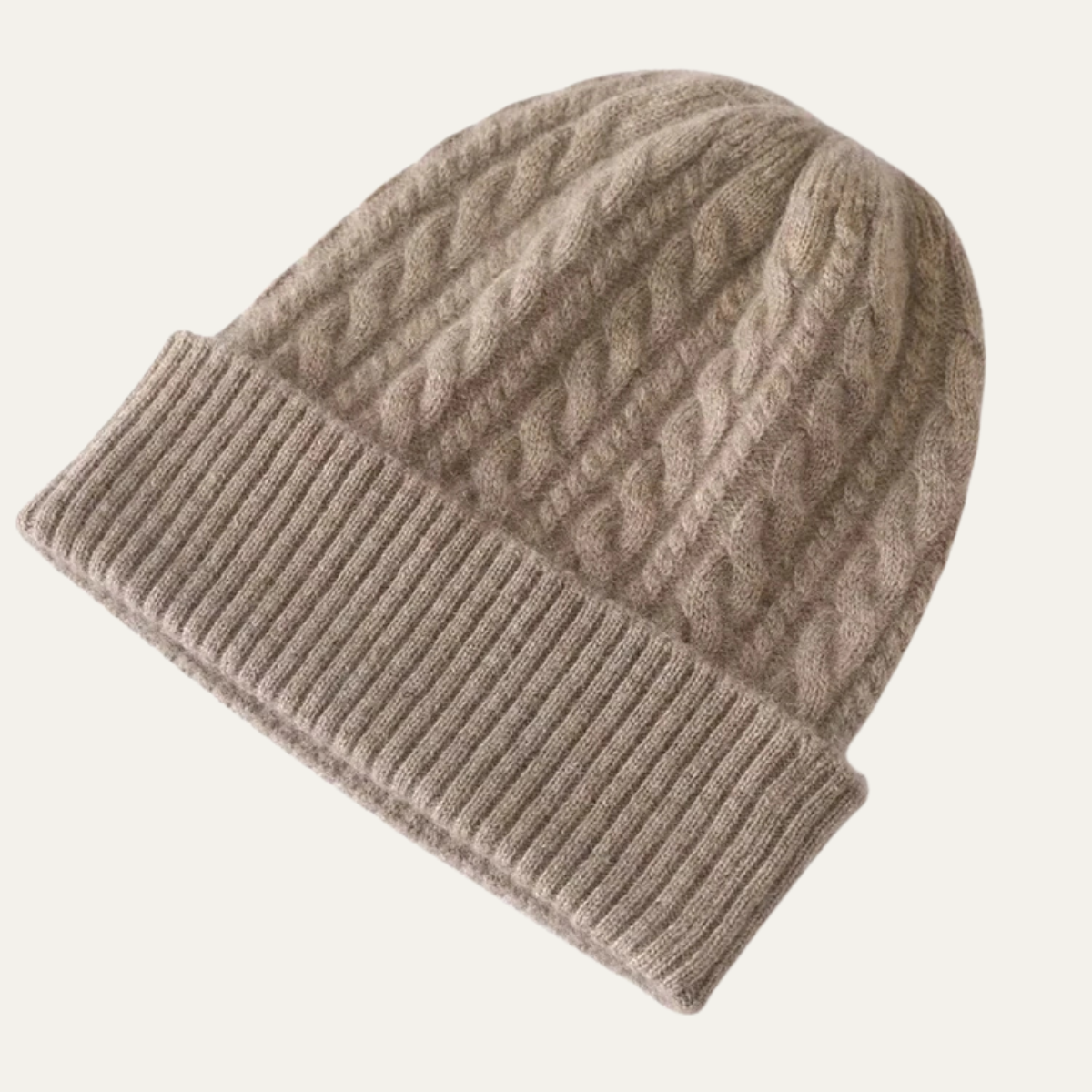 Warm Mens Ribbed Cashmere Hat
