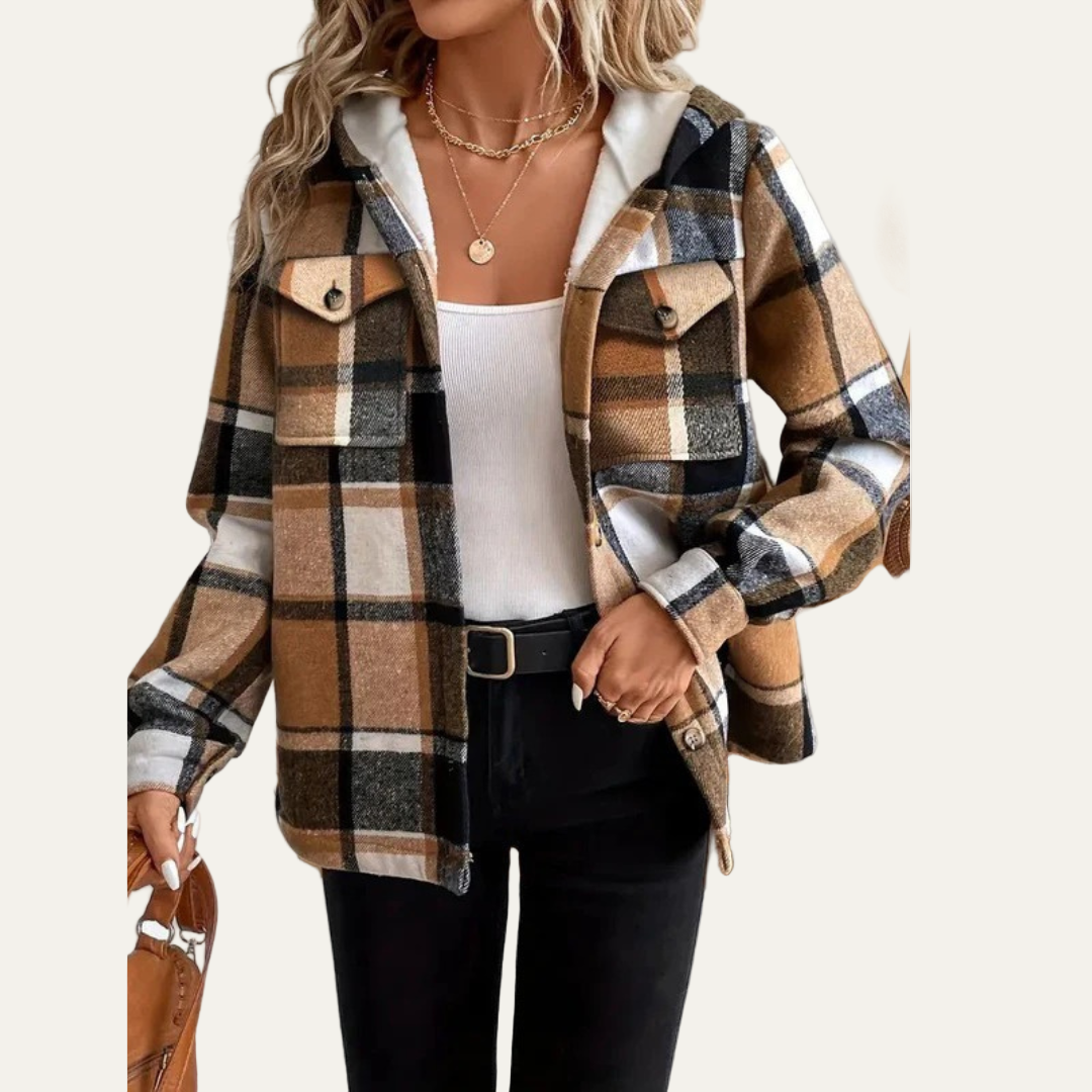 Women's Warm Checked Shirt Jacket