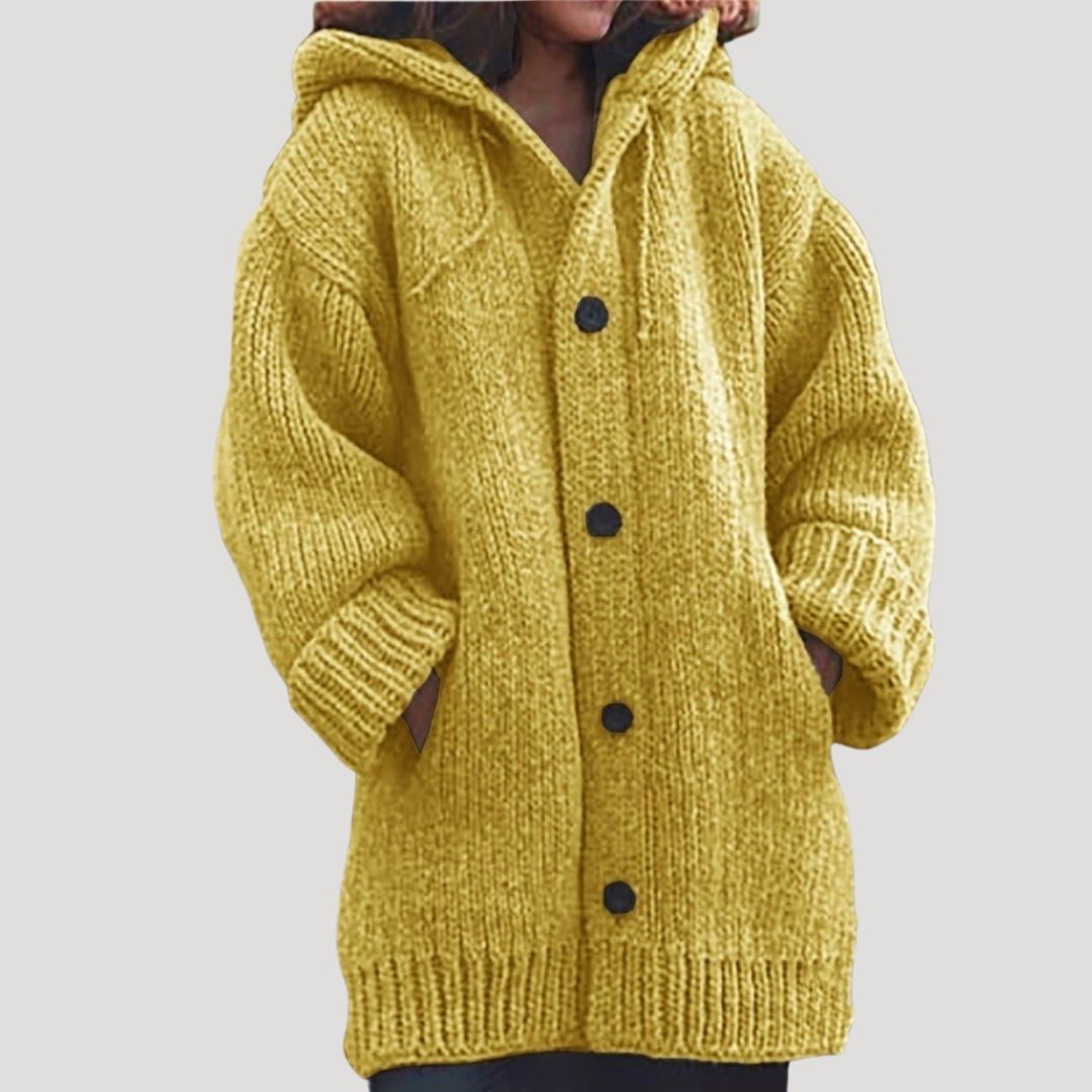 Cozy Plus Size Hooded Sweater Jacket