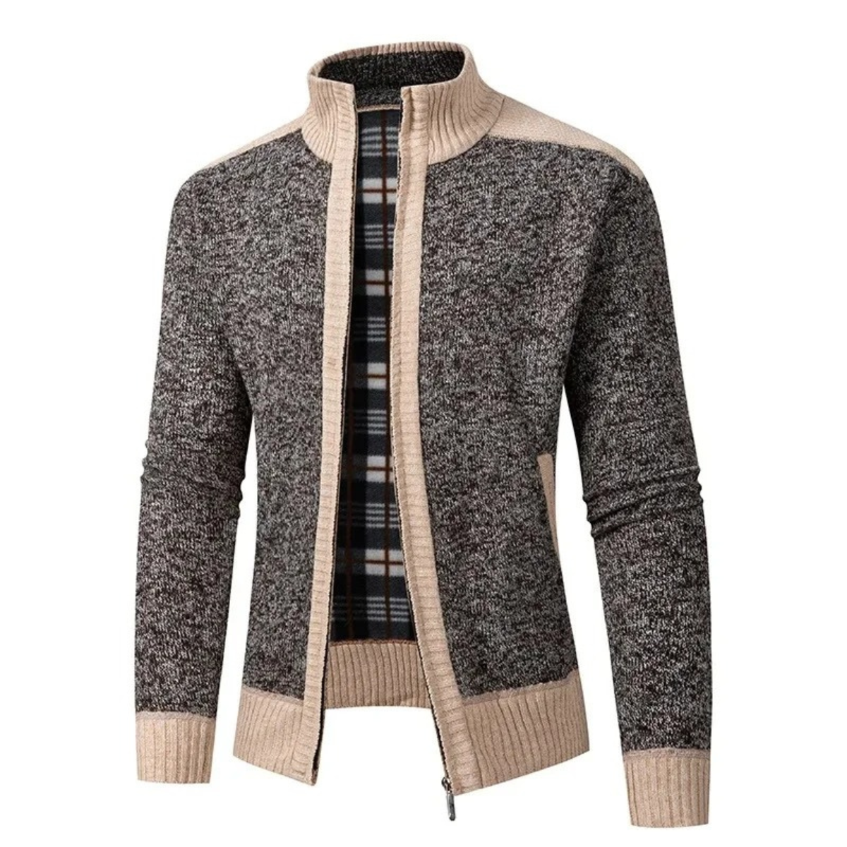 Thick Insulated Men's Fleece Lined Zip Up Jacket