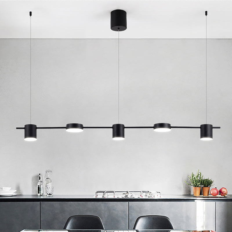 Sleek Gold Pendant Light Fixture, 3-5 Bulbs