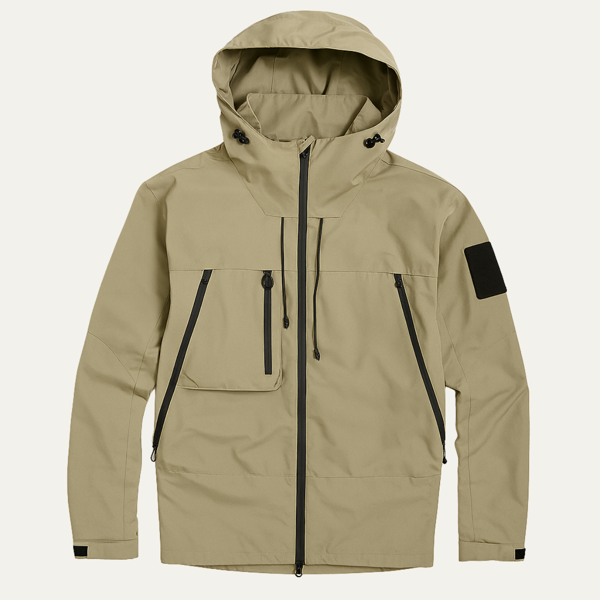 Waterproof Breathable Hooded Mens Windbreaker Jacket