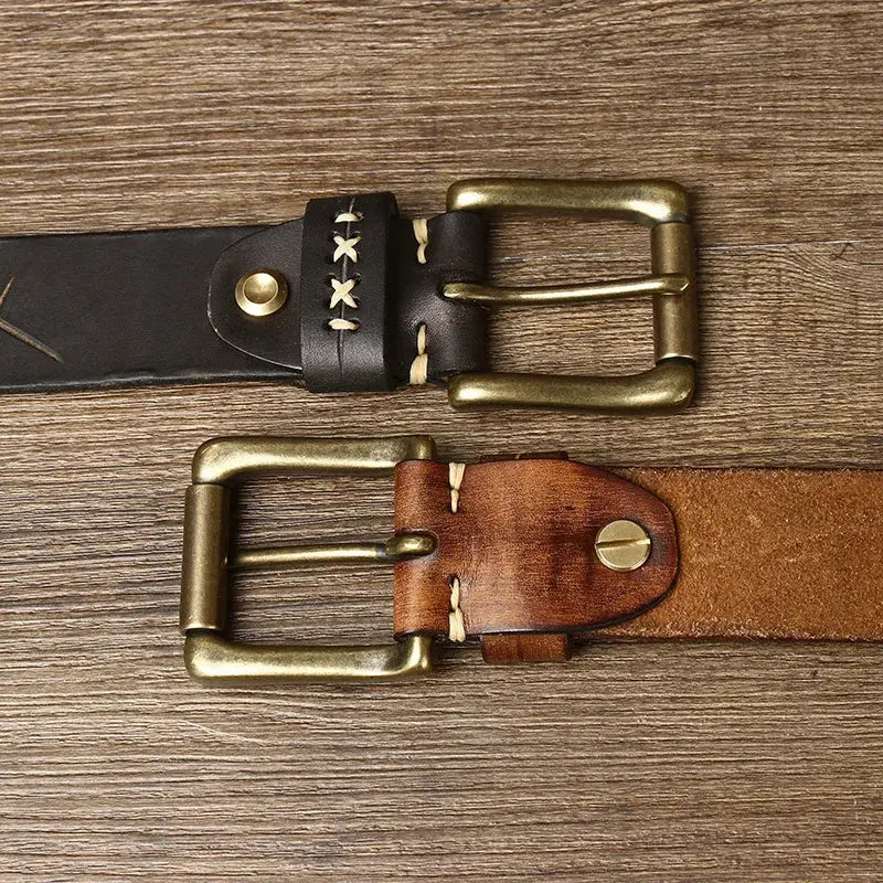 Genuine Brown Leather Waist Belt
