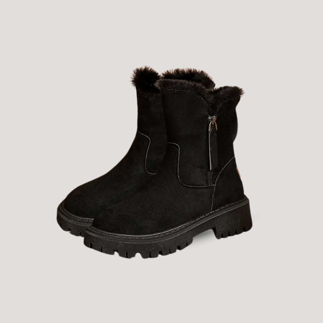 Warm Waterproof Snow Boots for Women - Zip Up Boots