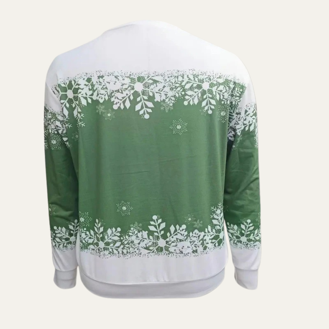 Fun Holiday Snowman Crew Neck Sweater