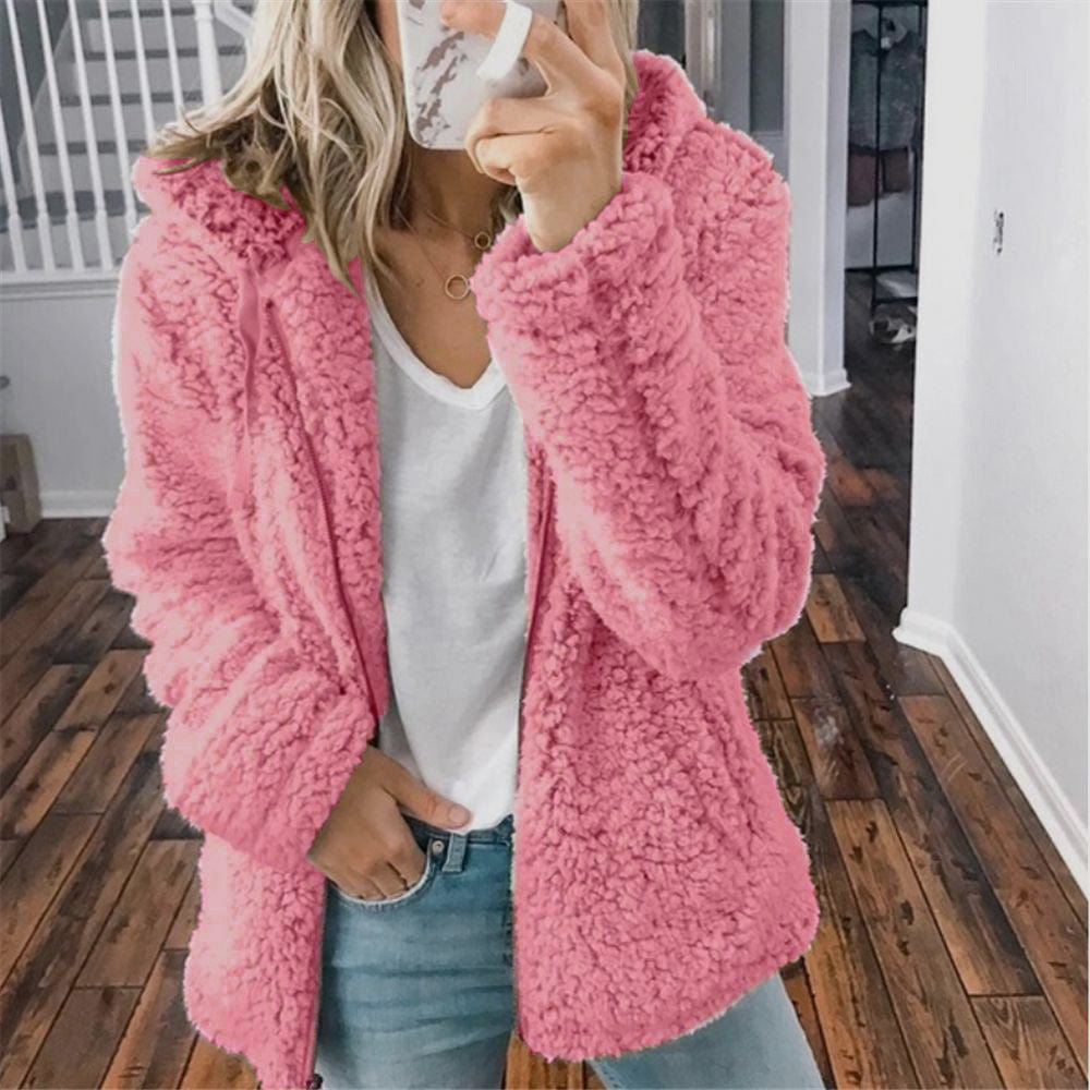 Plush Faux Fur Coat for Women - Cold Weather Style - OutfitLondon