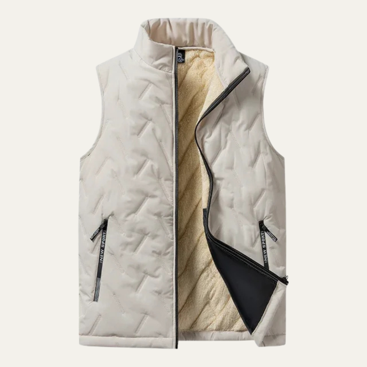 Warm Padded Zipper Vest for Men