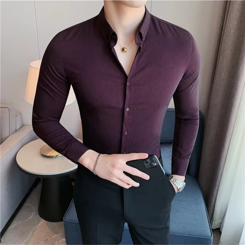 Classic Fit Mens Casual Long Sleeve Shirt