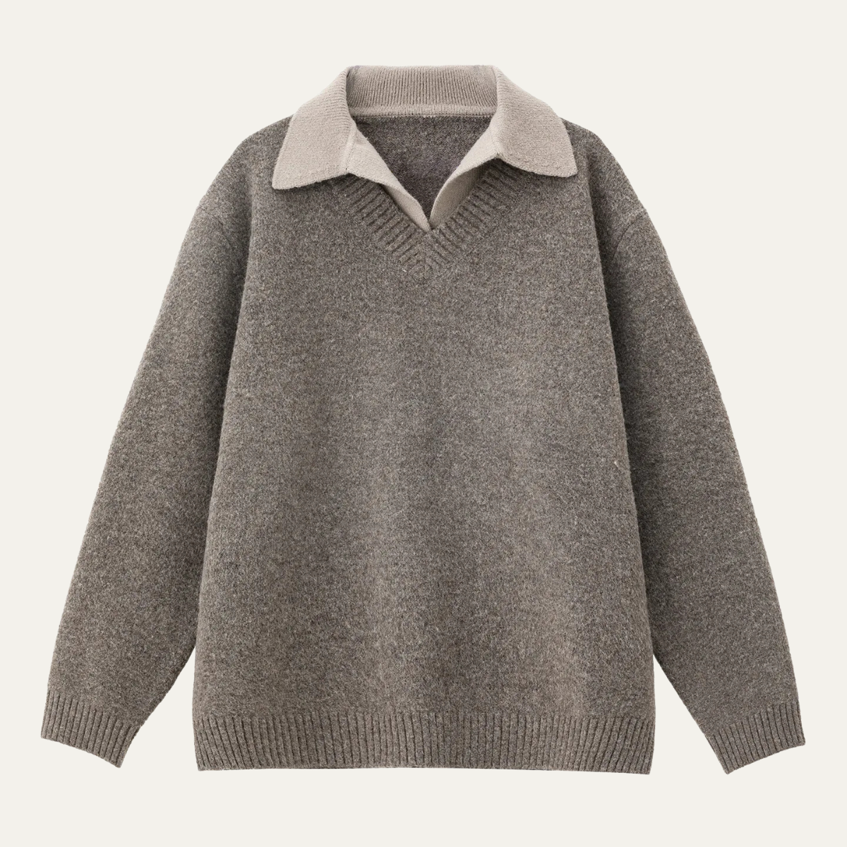 Warm Mens Wool Knit Crew Neck Sweater