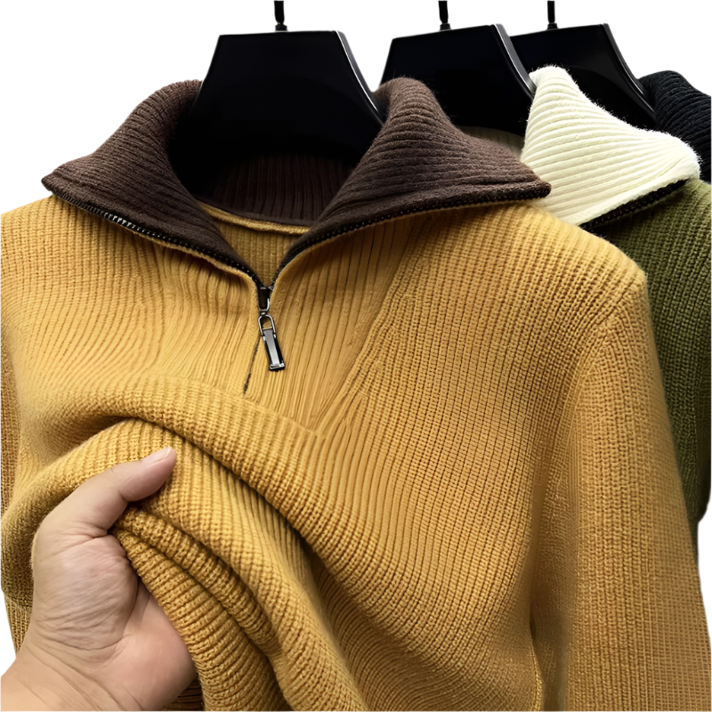 Warm Quarter Zip Men's Fleece Jacket