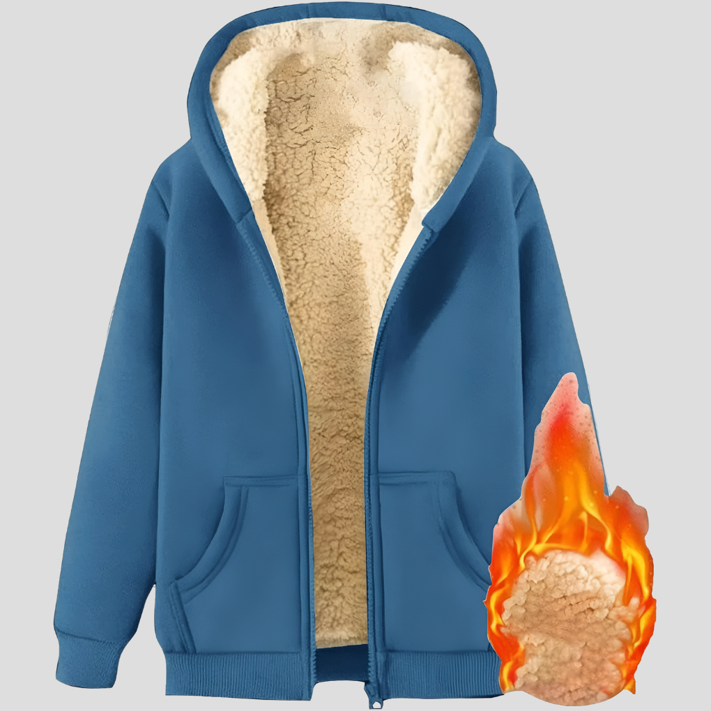 Cozy Men's Thermal Fleece Hooded Jacket