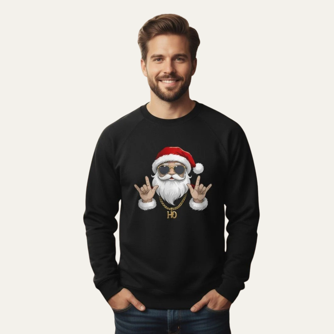 Fun Holiday Santa Mens Sweatshirt