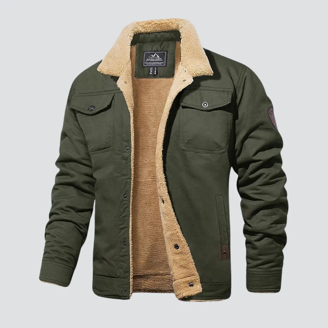 Fleece Lined Mens Winter Parka Coat