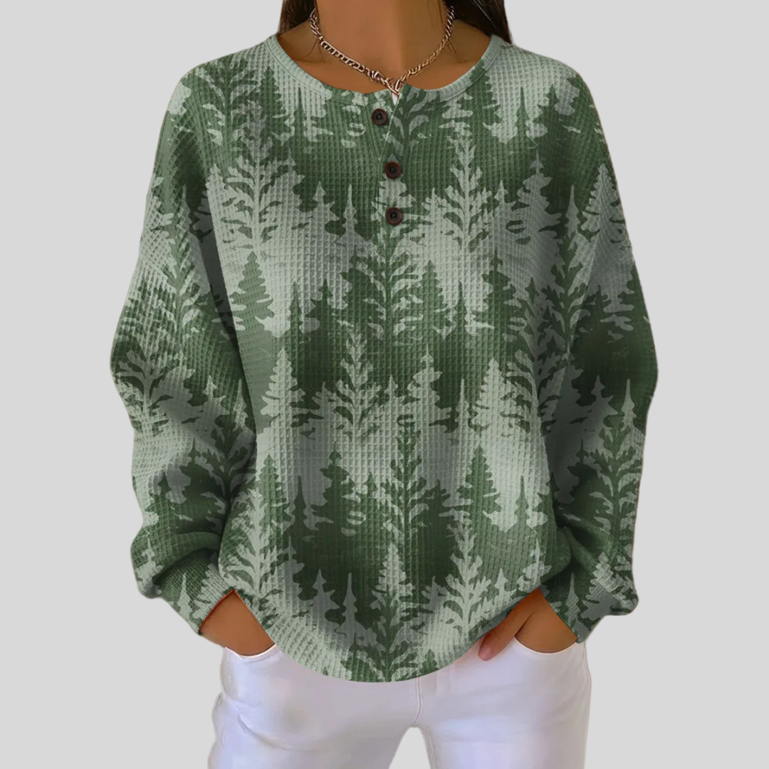 Festive Holiday Sweater with Traditional Tree Design - OutfitLondon
