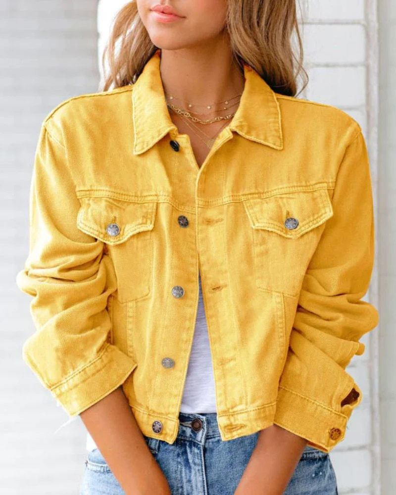 Vibrant Blue Jeans Jacket